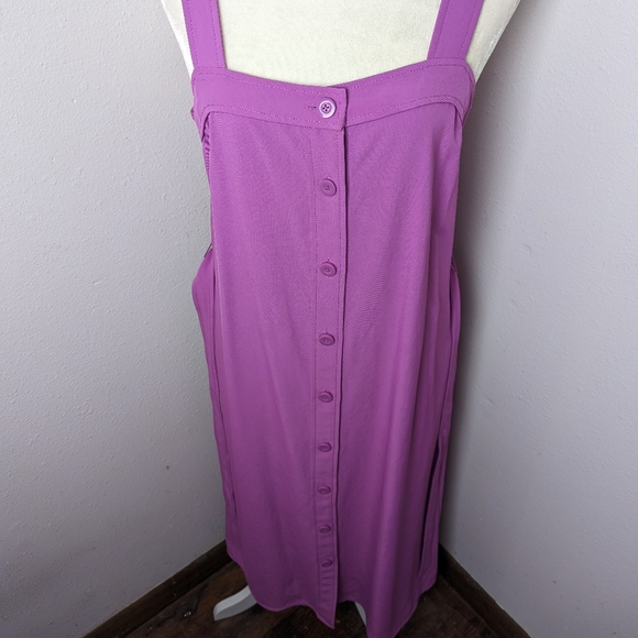 Everlane Dress Lilac Purple Button Front Picnic Dress Japanese GoWeave Size 8 - Picture 8 of 15